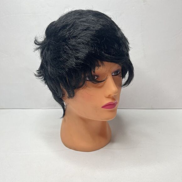 Vanessa By Fifth Avenue Black Short Pixie Cut Lace Front Wig - Picture 1 of 11